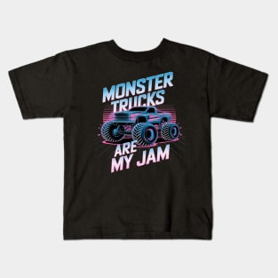 Monster Trucks Are My Jam Monster Truck Kids T-Shirt